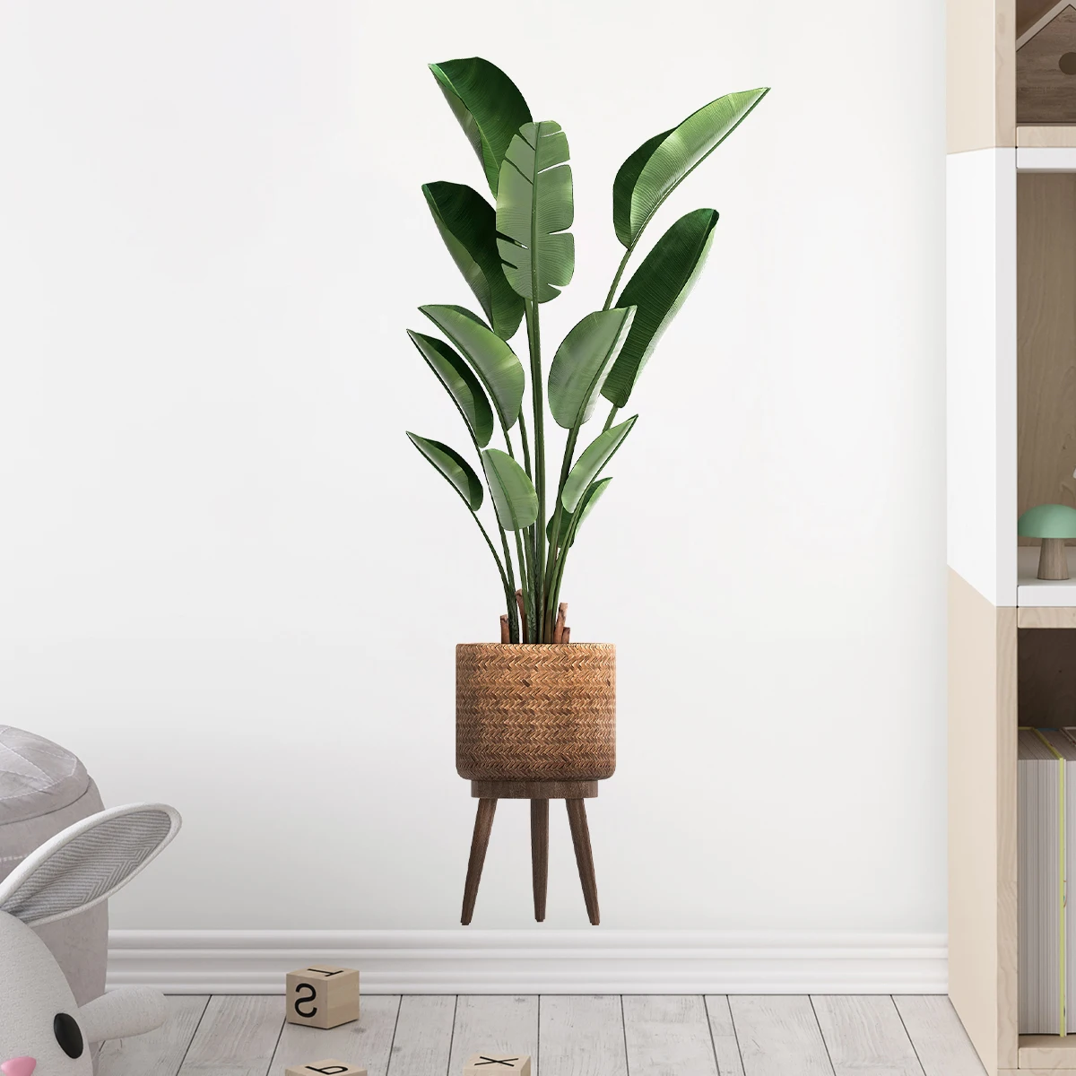 Home Office Layout - Simulazione Pianta verde Adesivo da parete