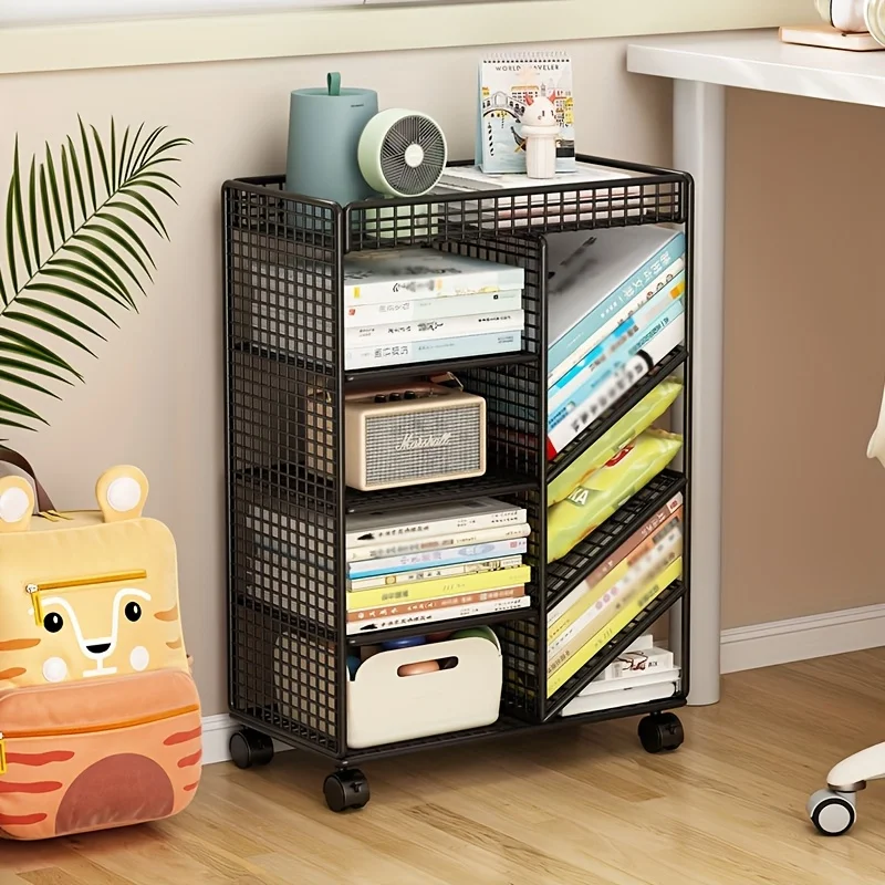 Home Office Library - Carrello per libri con rotelle -