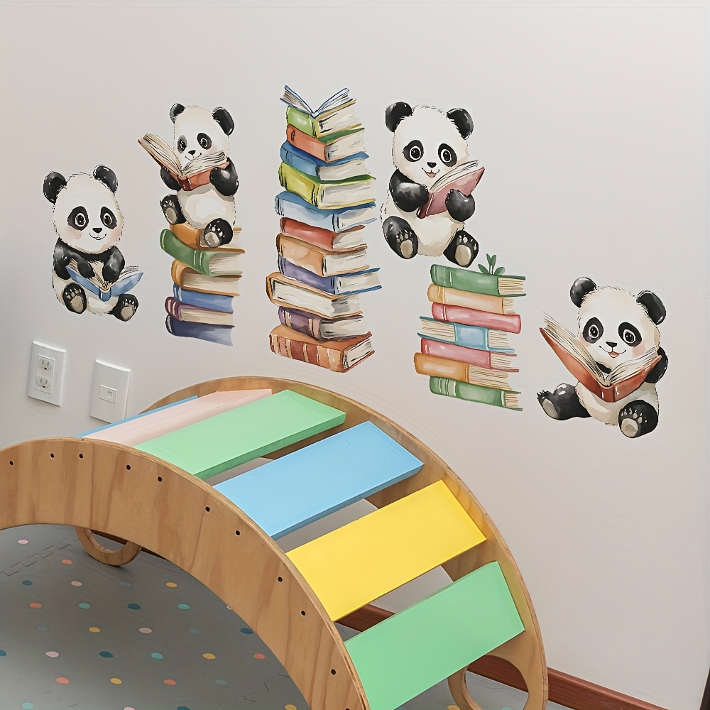 Cartoon Panda Leggi adesivi mu - Home Office Library recensione e prezzo