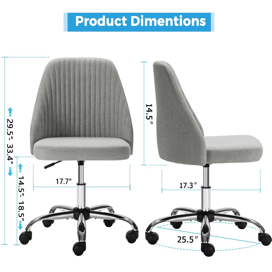 Sedia da scrivania senza bracc - Home Office Cozy recensione e prezzo