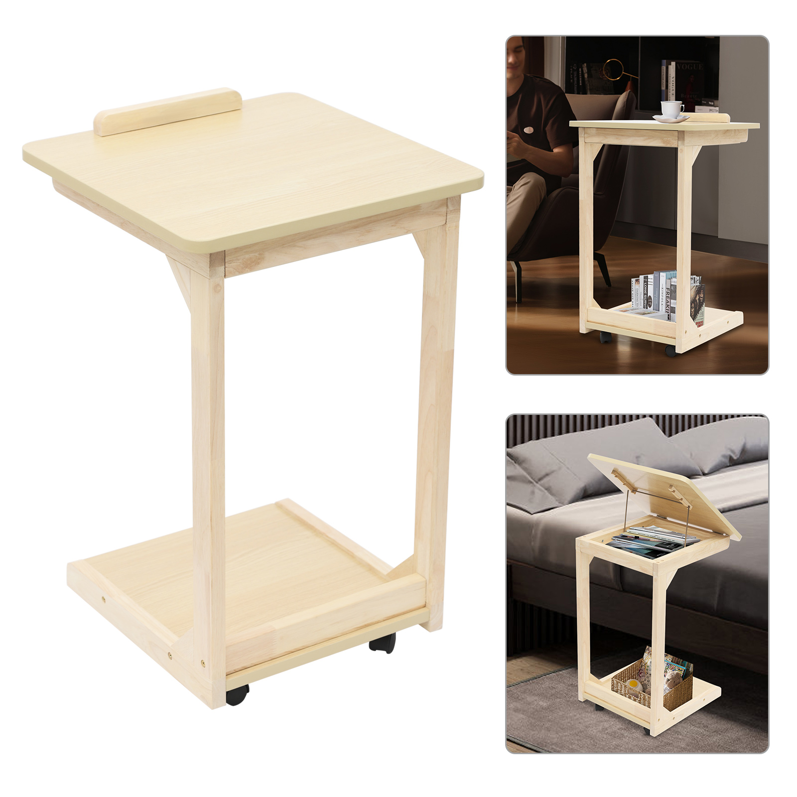 Tavolo a C 40*40*63cm con Ruot - Home Office Library recensione e prezzo