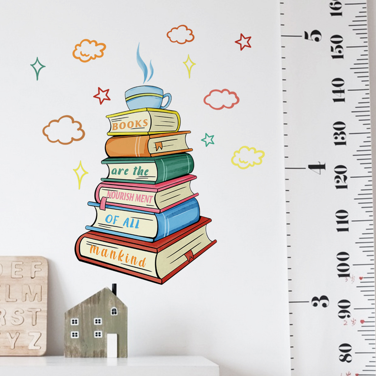 Never Stop Reading Wall decalc - Home Office Library recensione e prezzo