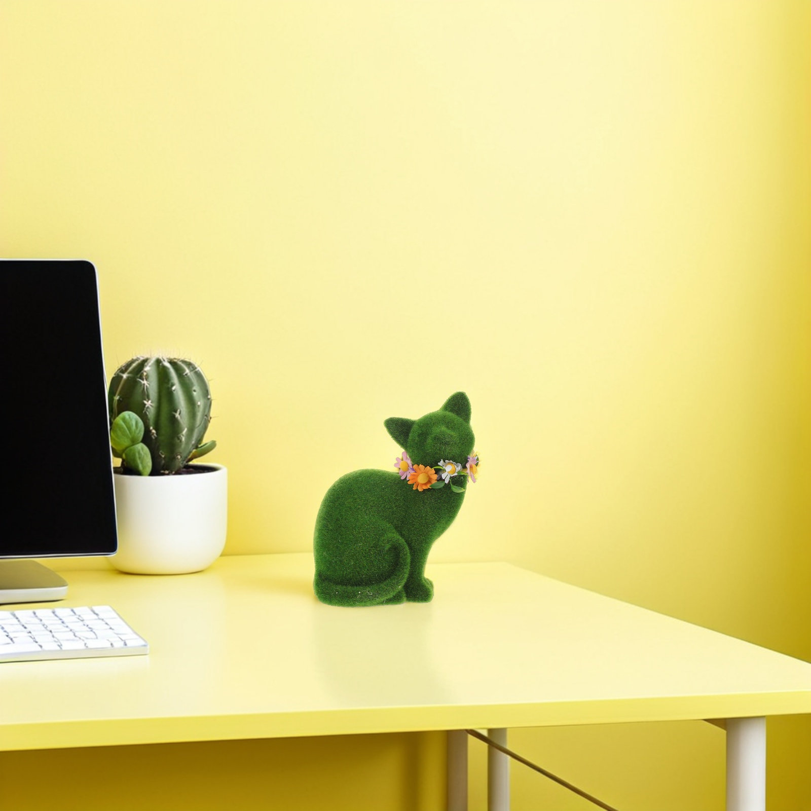Scultura di Gatto Verde Flocca - Home Office Design Ideas recensione e prezzo